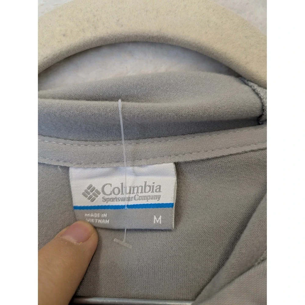 Columbia Full Zip Hoodie Women's Medium‎ Gray Thumbholes Activewear Jacket